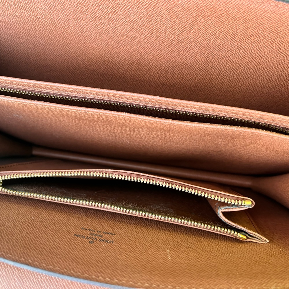 Louis Vuitton Courcelles Monogram Crossbody Bag Brown LV Vintage Shoulder Bag - Picture 5 of 14